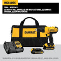 DEWALT 20V Max Cordless Drill/Driver Kit, Compact, 1/2 - Inch (DCD771C2), Yellow